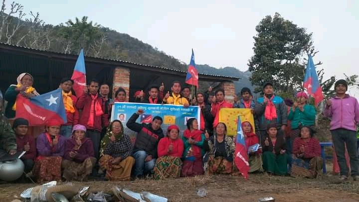 लमजुङको राईनास नगरपालिकामा एम. एन. ओ. को वडा सभा