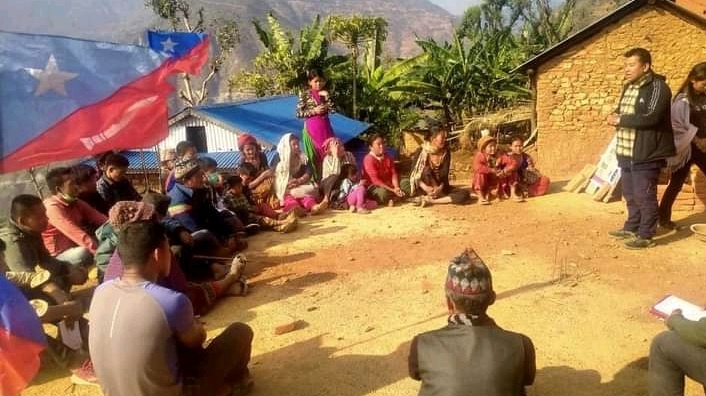 सुनकोशी गाउँपालिकामा एम. एन. ओ. को वडा सभा